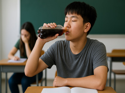 Bebidas azucaradas, fuerza muscular y salud mental en adolescentes.