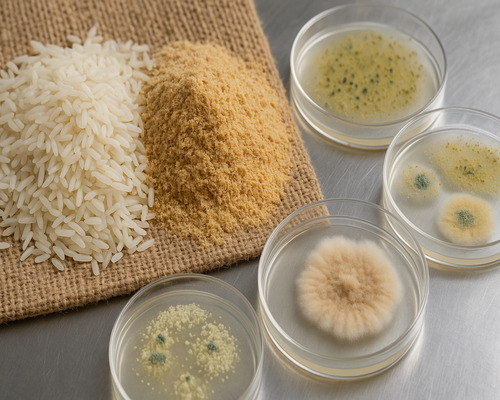 Salvado de arroz como fuente sostenible de enzimas